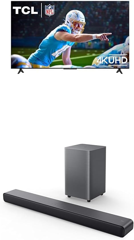 TCL 55-Inch UHD 4K Smart TV with Dolby Atmos Sound Bar