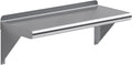 Stainless Steel 24 in x 10 in Wall Shelf - Heavy Duty NSF Certified