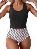 Two Piece Tankini Swimsuit for Women - Tummy Control Tankini Set beach