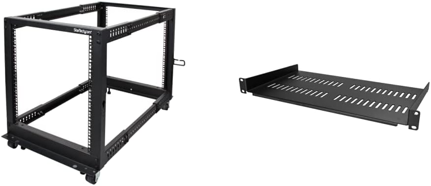 12U Mobile Open Frame Server Rack with 1U Shelf Bundle Review