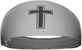 Faith Cross Headband Sweatband - Tapered Reversible Sports Headband