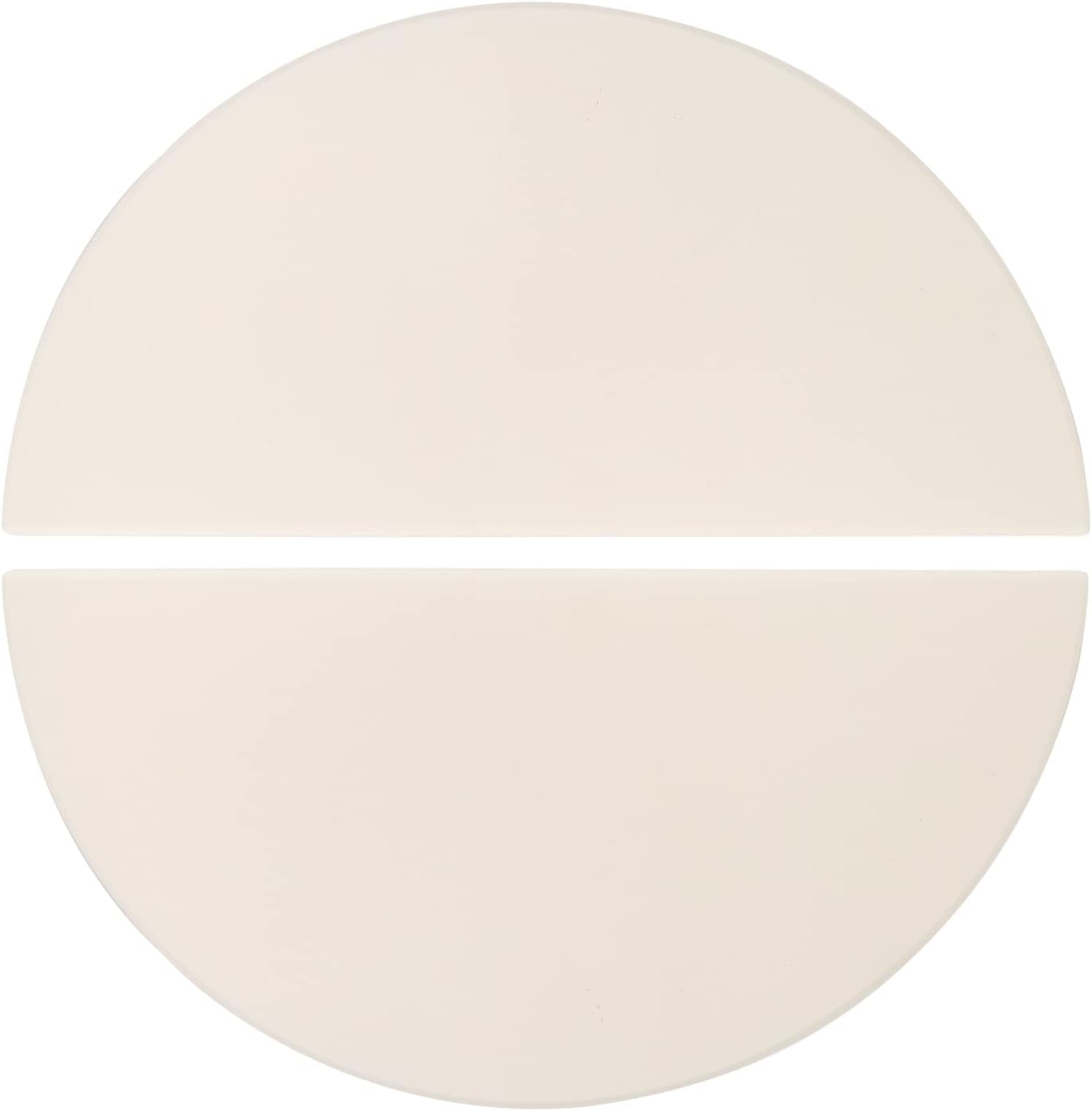 Half-Moon Ceramic Heat Deflector Plates for Kamado Joe BBQ