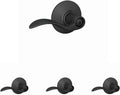 SCHLAGE F40 Accent Door Lever Pack of 4 - Matte Black Privacy