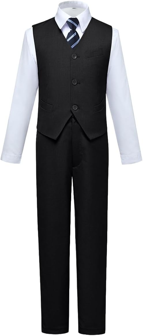 Visaccy Boys Slim Fit Dress Clothes for Special Occasions