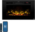 Touchstone Sideline 28in In-Wall Electric Fireplace - Realistic Flames