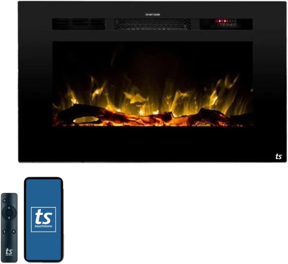 Touchstone Sideline 28in Electric Fireplace with Smart Features
