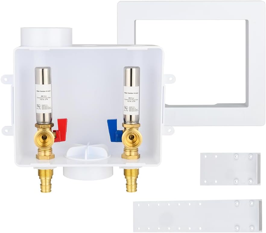 EFIELD Universal Washing Machine Outlet Box with Water Hammer Arrestor