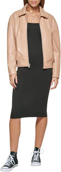 Levi's womens Faux Leather Bomber With Laydown Collar - Versatile any