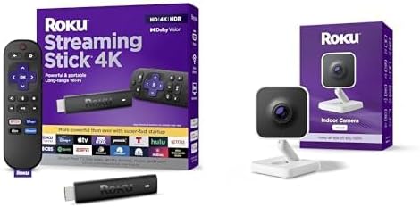 Roku Streaming Stick 4K and Indoor Camera for Home Security