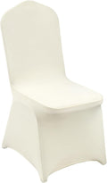 Flat-Front Stretch Chair Covers 30 PCS Beige - Event Slipcovers