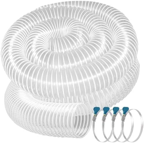 4in x 20ft Clear PVC Dust Collection Hose for Efficient Systems
