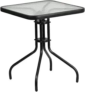 Flash Furniture Barker 23.5in Square Tempered Glass Metal Table Review