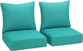 Outdoor Deep Seating Cushion Set 24 in x 24 in - Green 2-Pack