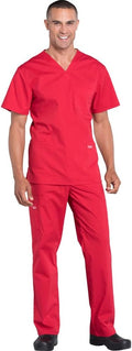 Cherokee Scrub Set for Men V-Neck Top and Tapered Cargo Pant - Durable
