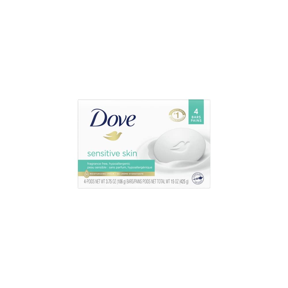 Dove Sensitive Beauty Bar Soap for Gentle Cleansing and Care