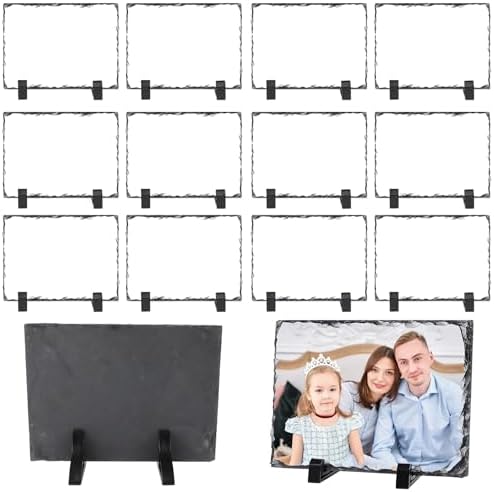 ORJ 14 PCS Sublimation Slate Blanks Custom Stone Frames