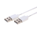Fast Data Transfer: USB 2.0 A Male to A Male Cable - 3ft White