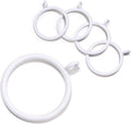 Metal Curtain Rings 1.5-in Inner Diameter Set of 20 - Durable White