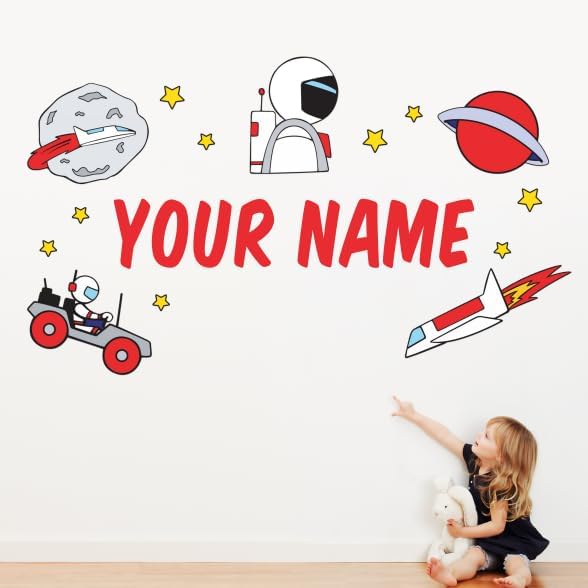 Oliver's Labels Premium Personalized Life Sized Wall Decal for Kids