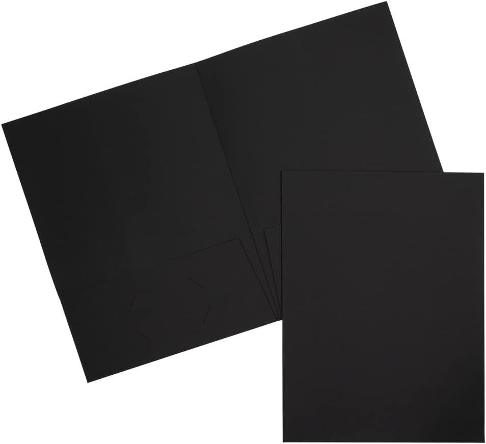 JAM PAPER Two Pocket Textured Linen Presentation Folders