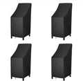 High Back Patio Chair Cover Stackable Outdoor Covers - Heavy Duty
