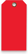 2 x 4 Red Waterproof Plastic Tags Pack of 100 - 15 Mil Heavy Duty