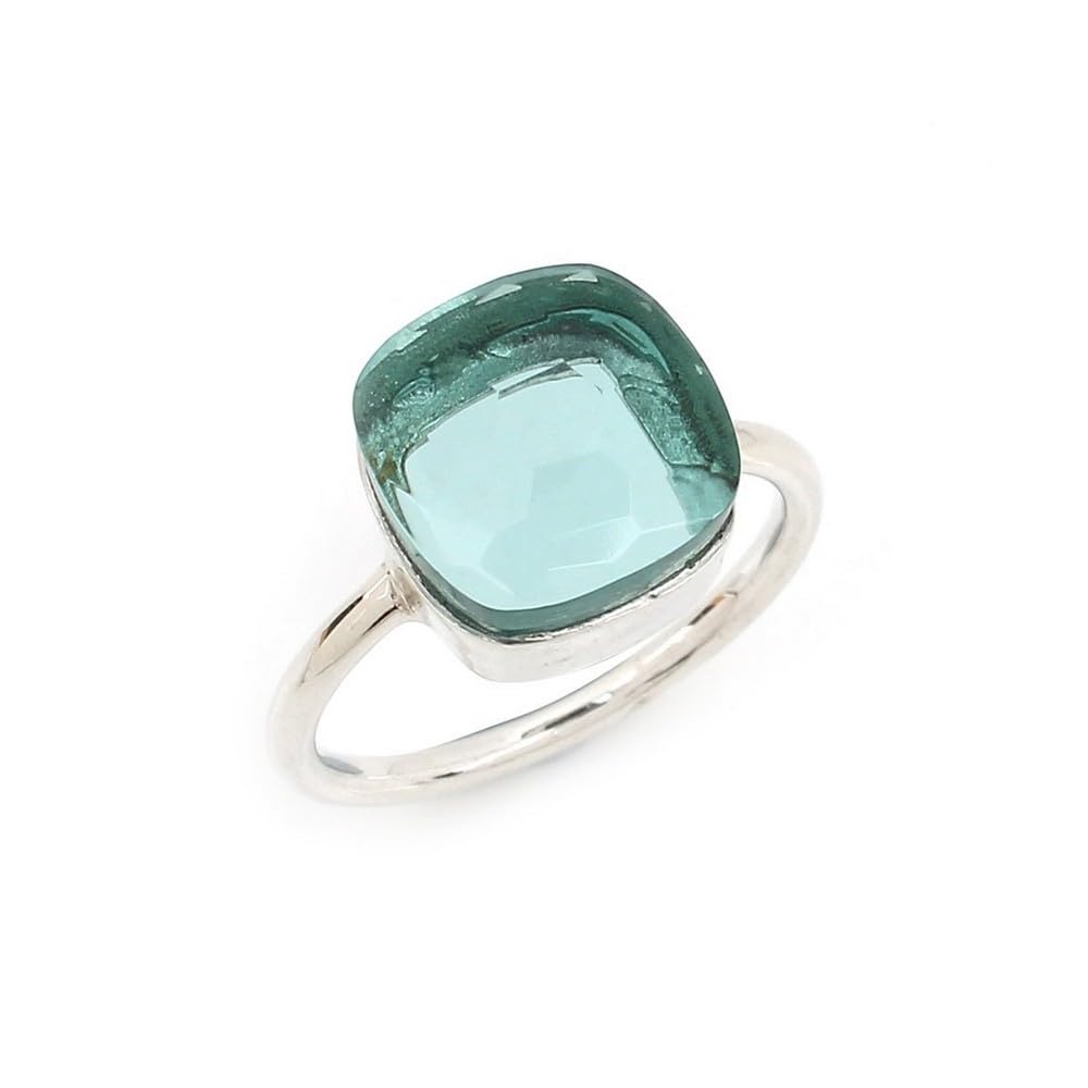Stunning Aquamarine Silver Ring - Elegant Statement Jewelry
