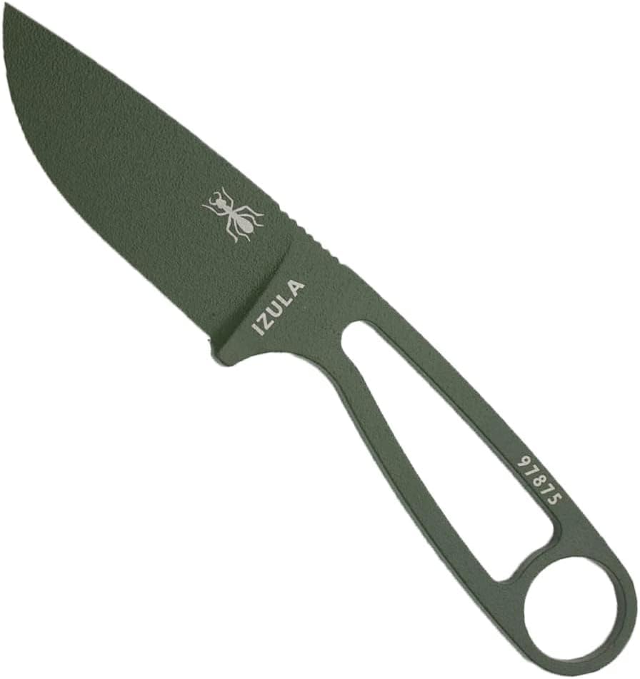 ESEE Izula Fixed Blade Knife with Polymer Sheath and Clip Plate