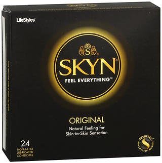 LifeStyles SKYN Original Non-Latex Lubricated Condoms - 24 ct Pack