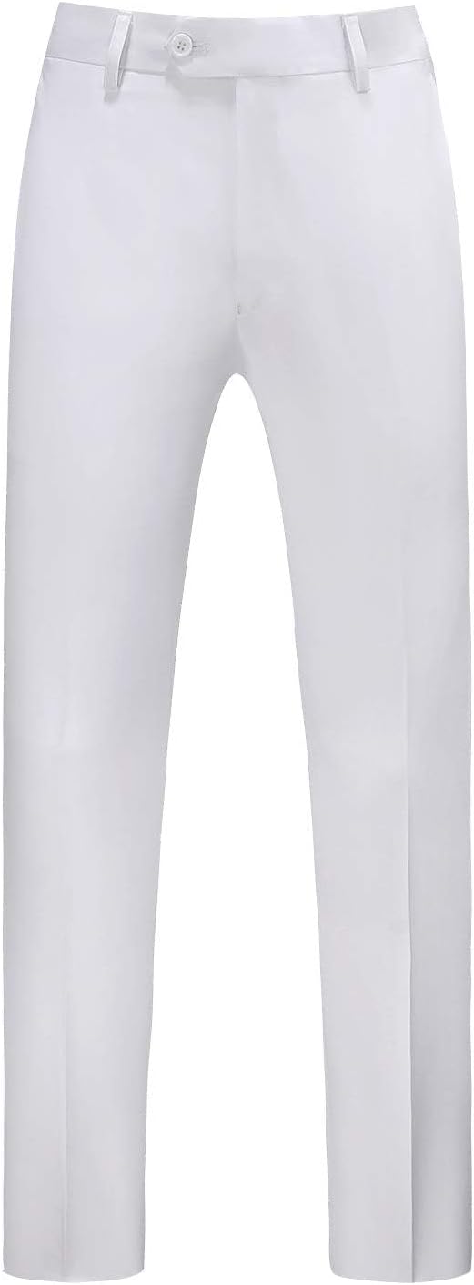 MOGU Mens Front Flat Casual Dress Pants Slim Fit for All Occasions