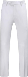 MOGU Mens Front Flat Casual Dress Pants Slim Fit (Style J2K4)