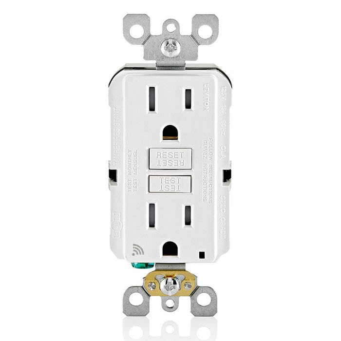 Leviton Smart GFCI Outlet with Notifications and LED Indicator