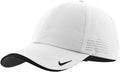 Nike Mens Golf Dri-FIT Swoosh Perforated Cap - Breathable White Hat