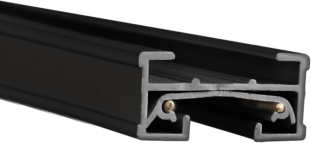 WAC Lighting J Track 6FT Single Circuit Black Track for Fixtures
