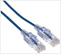 Cat6A Ethernet Network Patch Cable 50 ft Blue - 10-Pack 10G SlimRun