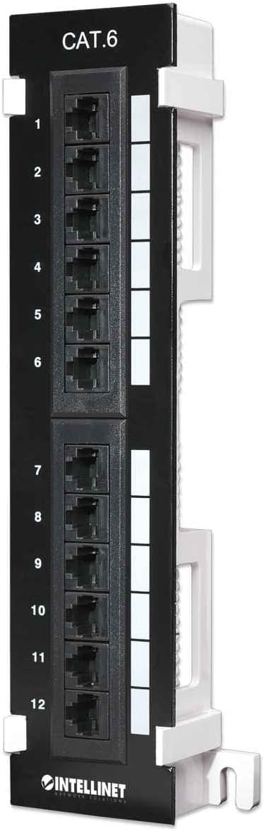 Intellinet 12 Port Cat6 Network Patch Panel for Reliable Connections