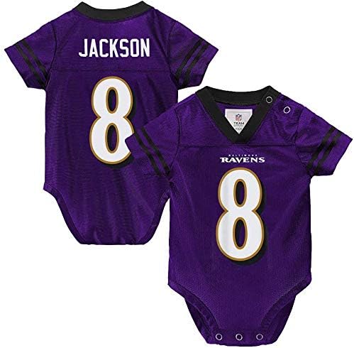 NFL Newborn Infants Team Color Name and Number Creeper Jersey