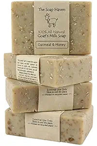 Oatmeal Soap Bars - All Natural Goat Milk & Honey Cleanser