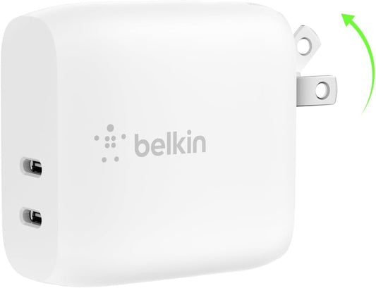 Fast Charge All Devices with Belkin 40W Dual Port USB-C Wall Charger