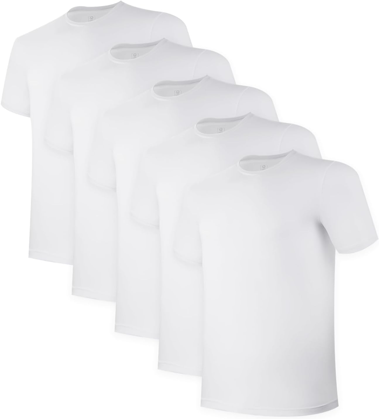 Bamboo Cool Men's Undershirt Moisture-Wicking Soft Tees 3 Pack
