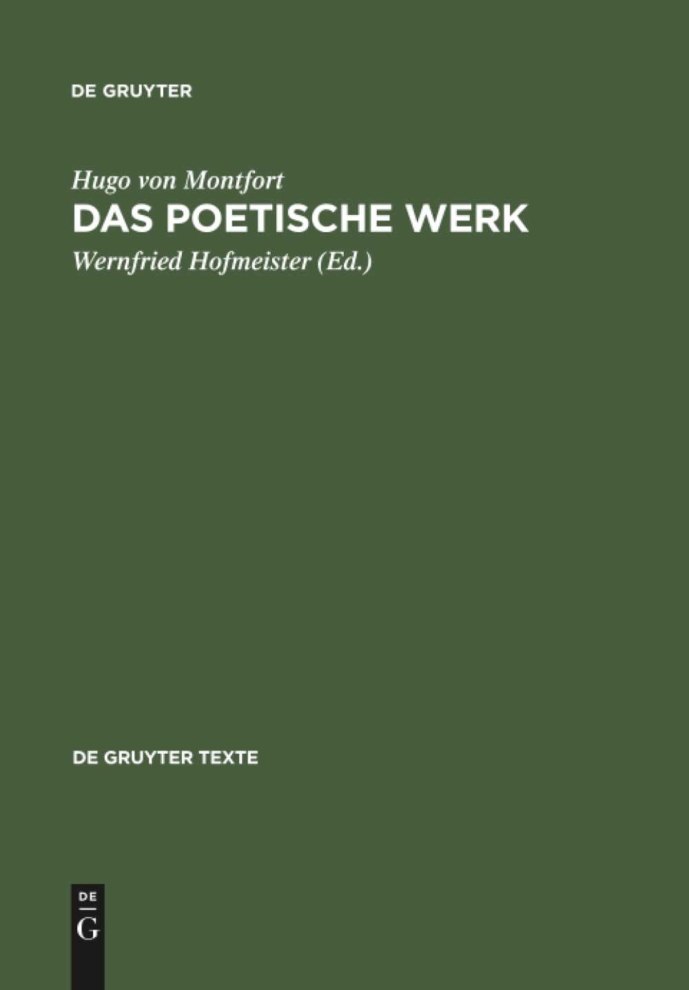Das poetische Werk: Mit einem Melodienanhang - Ein Meisterwerk