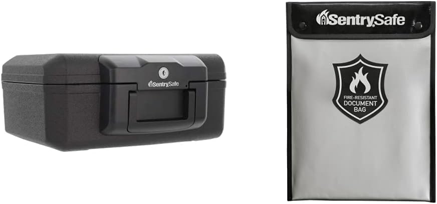 SentrySafe Fireproof Money Safe and Document Bag for Protection
