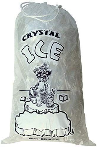 10 lb Ice Bags with Drawstring for Heavy Duty Use - Pack of 500