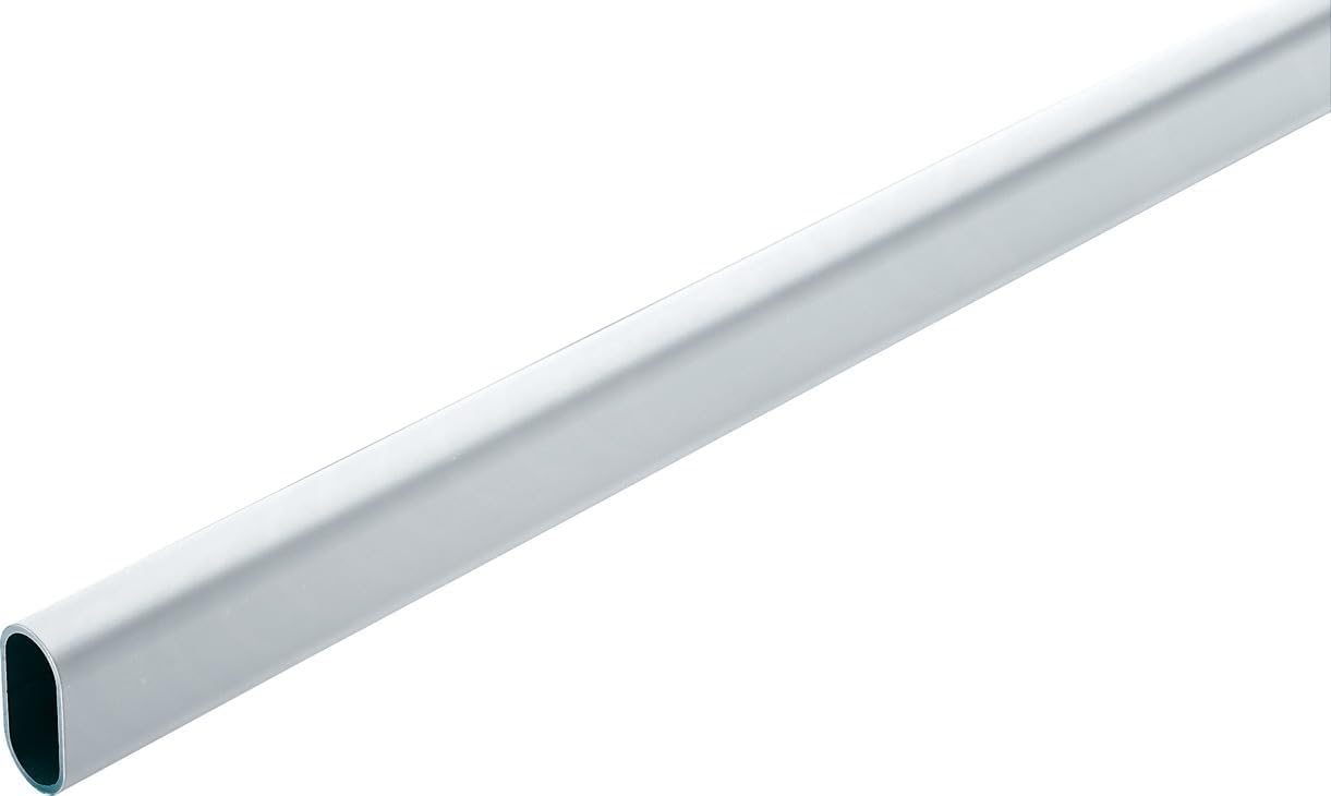 Oval Closet Rod with Dual Rear Facing Pins for Custom Spaces