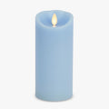 Luminara Flameless Moving Flame Pillar Candle (Airy Blue 3in x 6.5in)
