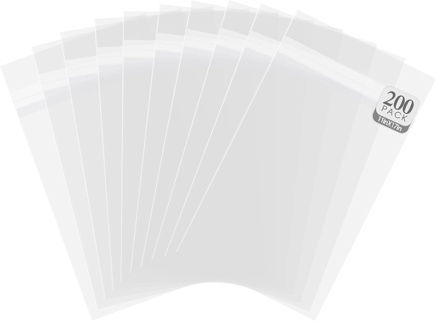 11x17 Acid-Free Crystal Clear Sleeves for Art and Posters