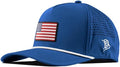 Branded Bills Old Glory PVC Curved 5 Panel Rope Hat - Performance Fit