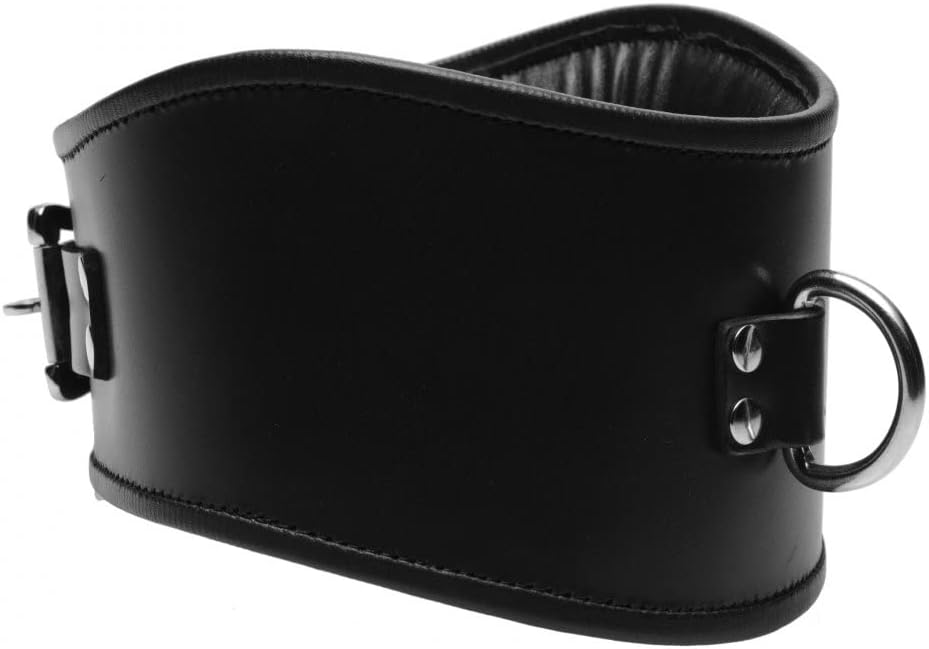 Strict Leather Padded Locking Posture Collar for Comfort and Support