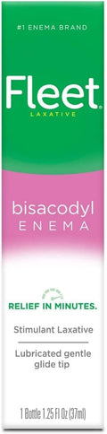 Fleet Laxative Bisacodyl Enema, 1.25 fl oz (Pack of 10) - Fast Relief