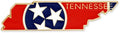 State Shape Flag Lapel Pin - Tennessee Flag State Shape